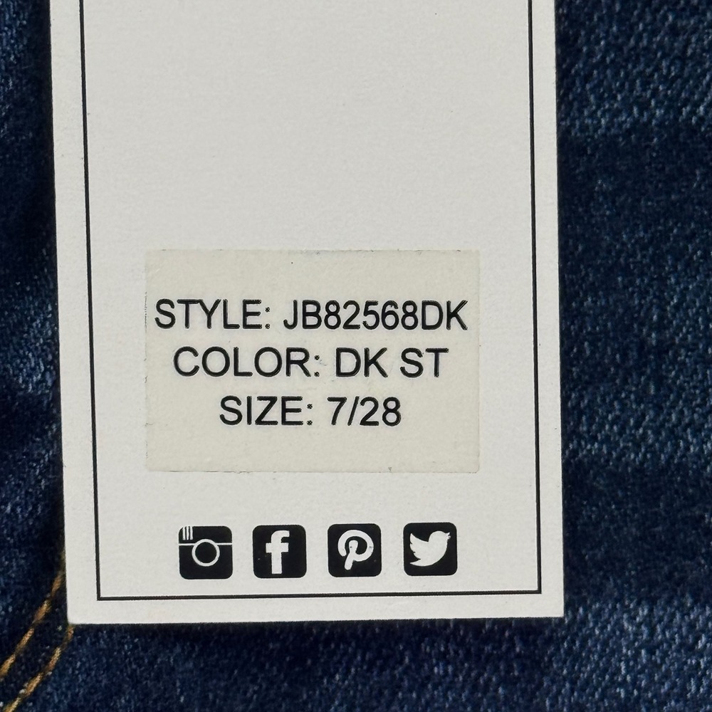 Judy Blue High Waist Bootcut Jeans Frayed Hem Dark Wash JB82568DK Size 7/28 - Picture 6 of 9